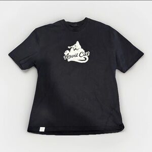 Vintage Anvil Cat Records Black Graphic Tee 2XL Anvil Tag